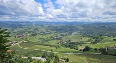 Ausblick von La Morra auf Barolo Gebiet